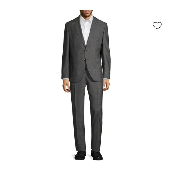 Hugo Boss Johnston/Lenon Classic Fit Wool Suit navy checkered Men’s Size 40L - Picture 2 of 16